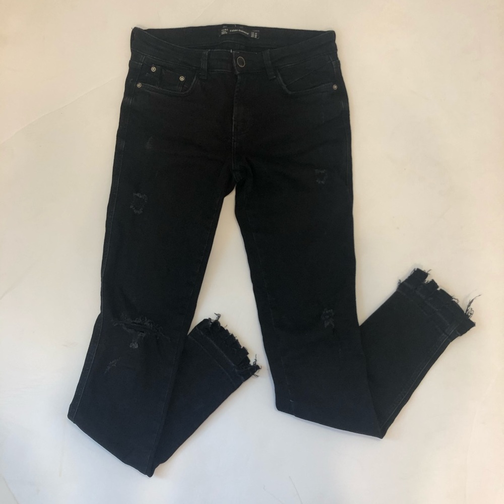 Zara Black Ripped Jeans